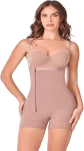 Bodysuit Ann Chery 5168 chính hãng Bodysuit định hình Ann Chery 5168 màu ca cao - thiết kế khóa kéo phía trước, giúp siết eo, nâng ngực và tạo dáng gọn gàng