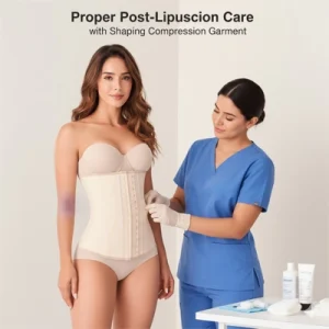 Chăm sóc sau hút mỡ đúng cách với gen nịt bụng định hình – nhân viên y tế hỗ trợ điều chỉnh gen để giúp cơ thể phục hồi nhanh hơn