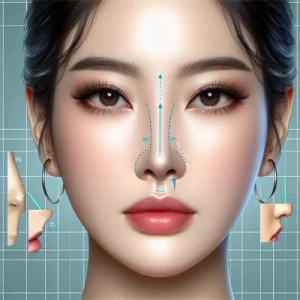 Mô phỏng kỹ thuật nâng mũi S-Line với đường cong mềm mại, cân đối gương mặt, tạo dáng mũi tự nhiên chuẩn tỷ lệ vàng Chi Phí Nâng Mũi S-Line 2025: Bảng Giá & 5 Yếu Tố Quyết Định