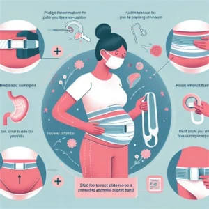 Đai nịt bụng sau sinh cho bà bầu giúp nâng đỡ bụng, giảm áp lực cột sống và cải thiện tư thế. Hình minh họa chi tiết cấu tạo, cách đeo và lợi ích khi sử dụng đai nịt bụng sau sinh đúng cách.