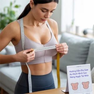 Hướng dẫn đo size áo định hình sau nâng ngực tại nhà.