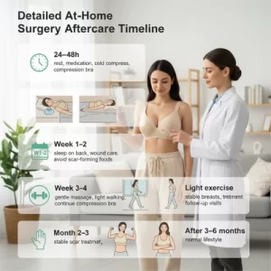 Lộ trình chăm soc sau nâng ngực tại nhà trải qua từng giai đoạn