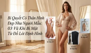 Người mẫu mặc bodysuit định hình Ann Chery trong phòng studio sang trọng, minh họa 3 bí quyết tạo vóc dáng đẹp từ đồ lót định hình với các sản phẩm corset và gen nịt bụng.