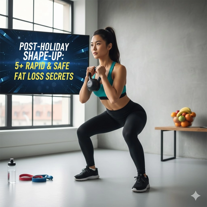 Lấy Lại Vóc Dáng Sau Tết: 5+ Bí Quyết Giảm Mỡ Thần Tốc & An Toàn 1 Bài tập squat giảm mỡ sau Tết kết hợp gen nịt bụng giúp lấy lại vóc dáng nhanh