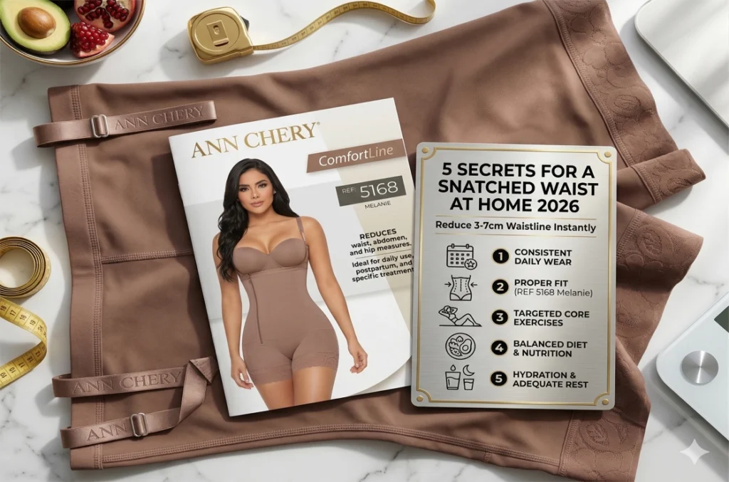 5 bí quyết eo thon tại nhà 2026 với đồ định hình Ann Chery ComfortLine 5168 kết hợp tập luyện, dinh dưỡng cân bằng và uống đủ nước giúp giảm 3–7 cm vòng eo hiệu quả.