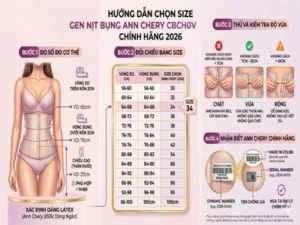 Cách Chọn Gen Nịt Bụng Đúng Size: 5 Bước Chuẩn Xác 2026
Hướng dẫn chọn size gen nịt bụng Ann Chery chính hãng 2026 với bảng đo vòng eo, vòng bụng, chiều cao cân nặng, cách thử và kiểm tra độ vừa, giúp chọn đúng size siết eo an toàn và hiệu quả.